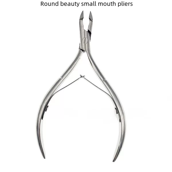 Factory wholesale nail art dead skin scissors to remove dead skin stainless steel double fork sharp round head dead skin scissors manicure edge