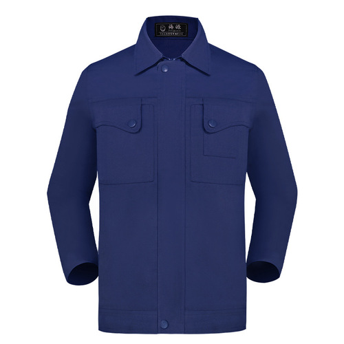 Spring and Autumn long-sleeved workwear labor insurance suit men's wear-resistant and dirt-resistant worker workshop work clothes custom embroidered printing