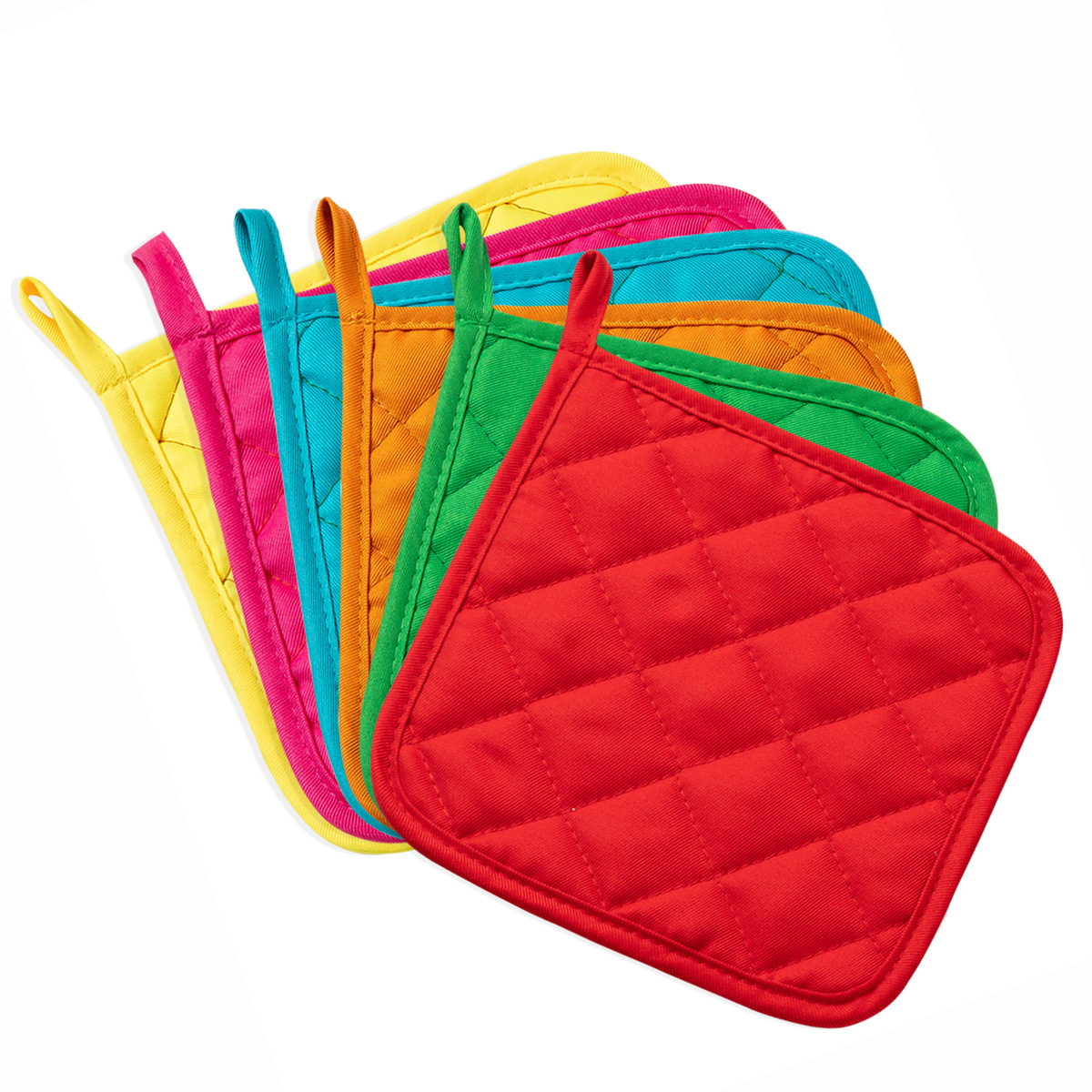 Tela doméstica diaria almohadilla de aislamiento térmico almohadilla de comedor de doble cara estofado de color sólido lavable almohadilla de taza anti-slip personalizada image 5