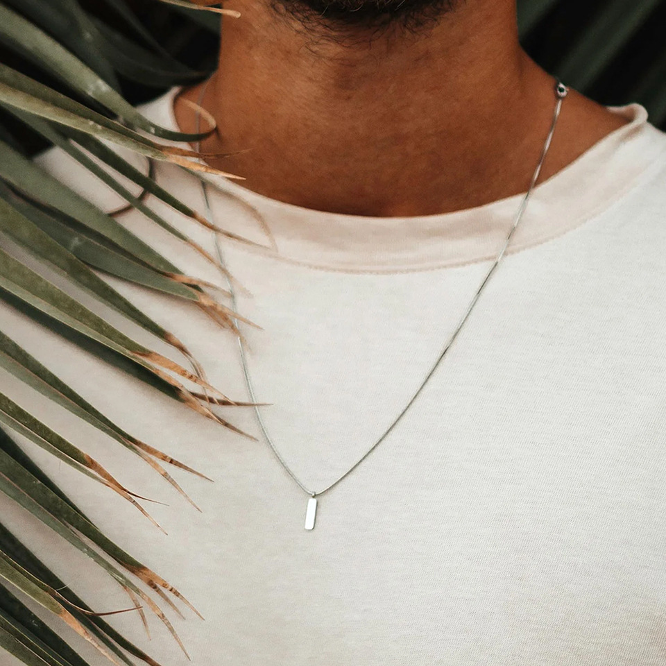 All Seasons Season 18K Gold Plated White Gold Plated 316 Stainless Steel  Geometric Hip-Hop Simple Style Snake Chain Pendant Necklace For Unisex