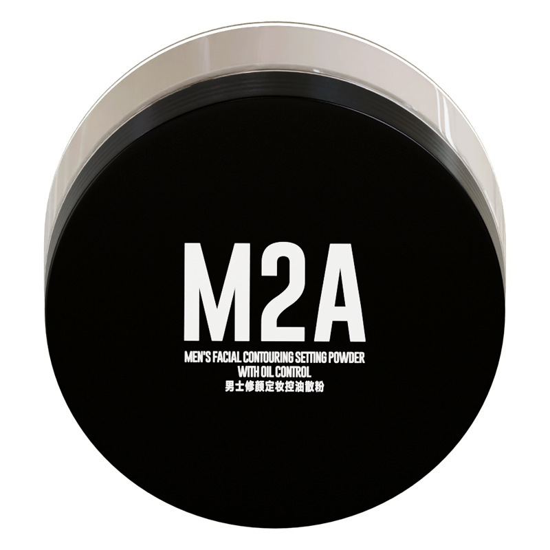 M2A hombre maquillaje de control de aceite polvo de miel suave polvo fino duradero no desmaquillaje crema de maquillaje de fabricación de polvo