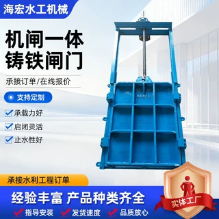 机闸一体铸铁闸门 PYZ双向止水铸铁圆闸门 铸铁闸门镶铜止水闸门