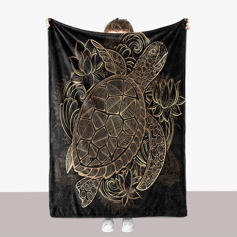 Phoenix Koi Totem Series Flannel 3D Printed Sofa Thickened Cover Blanket_voghion.com