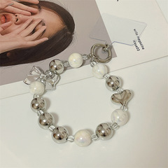 手機掛繩混彩圓珠子串珠手鍊短款手腕掛件ins時尚掛鏈通用手機殼