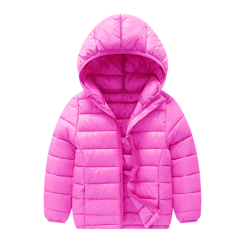 2024 nuevos niños ropa de algodón acolchado abajo abrigo de algodón acolchado niños niñas Chaqueta ligera con capucha al por mayor
