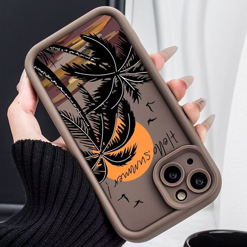 日落椰树苹果17Promax手机壳日韩ins风iPhone16/15/14欧美13跨境/|undefined