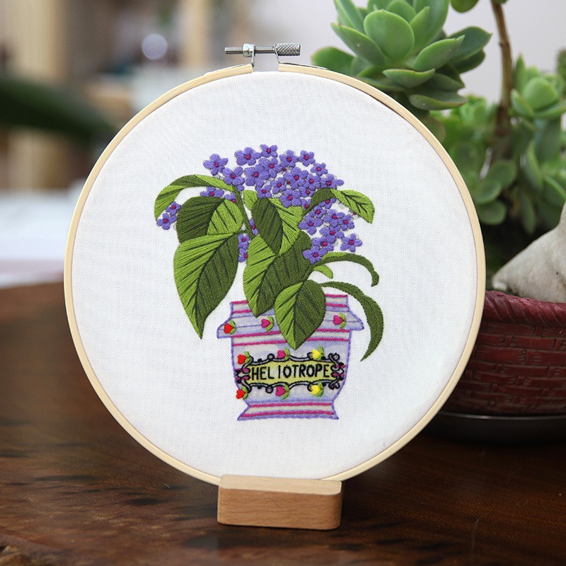 Bordado material de bricolaje paquete Lu bordado hecho a mano tela creativa decoración de estilo europeo flor tridimensional novicio costura colgante pintura