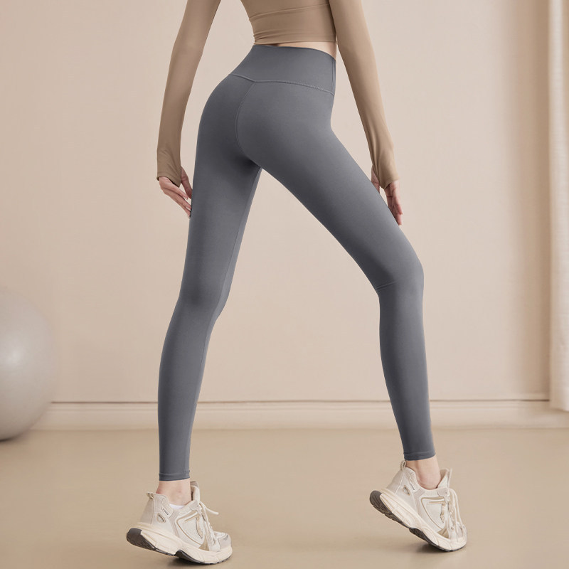 Pantalones de yoga elásticos, cintura alta, abdomen, caderas, pantalones deportivos de fitness
