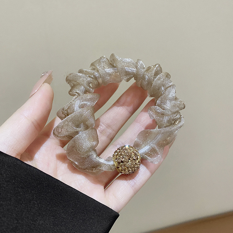 新しいレースの水ドリルの高い顔の値の頭縄の洋気の髪縄の髪の花の大人のネットのしわの丈夫な髪飾りの輪|undefined
