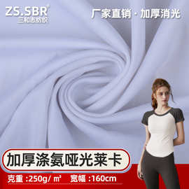 加厚涤氨消光莱卡面料 250平方克涤纶哑光弹力布 瑜伽裤氨纶布料