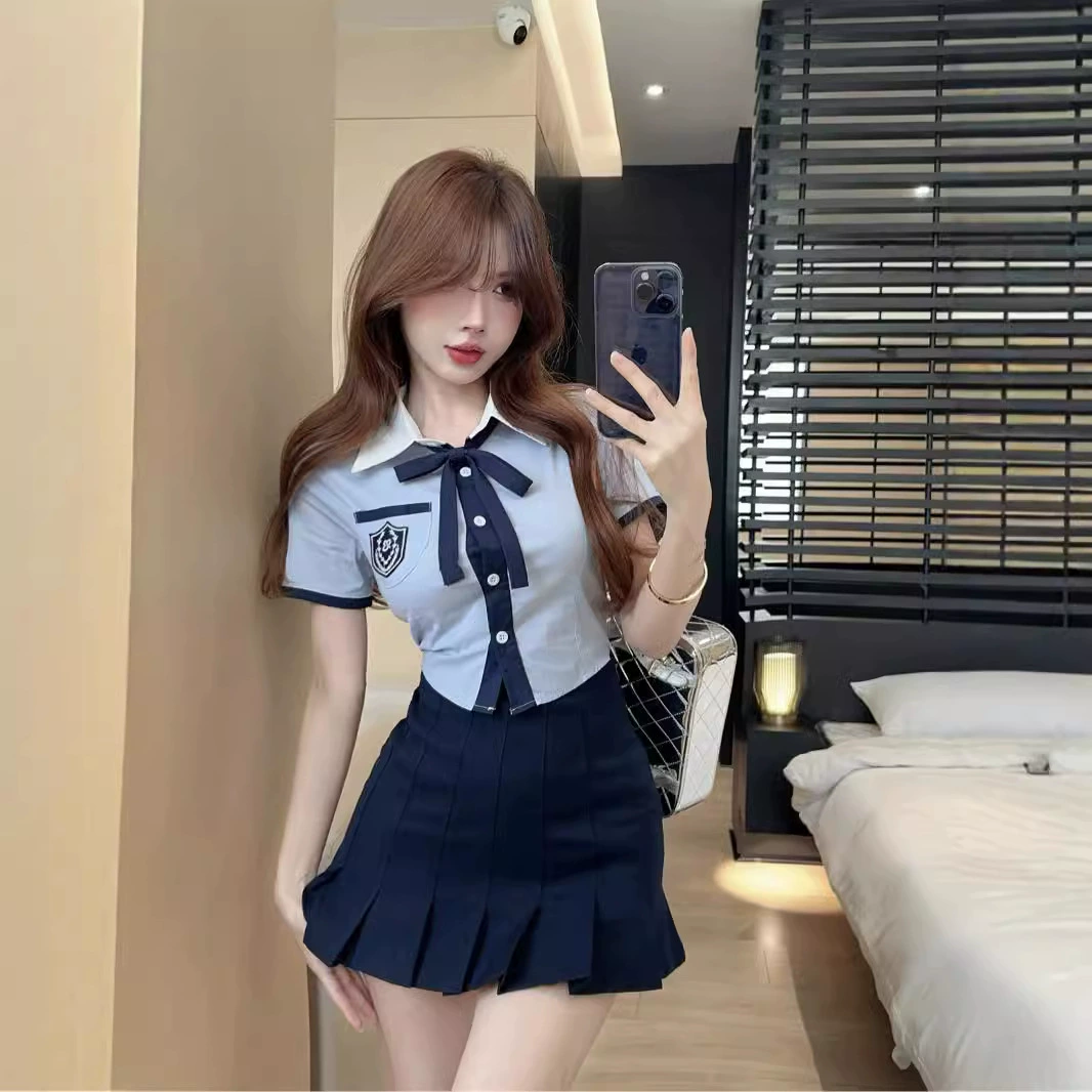 Летняя новая корейская дизайнерская рубашка с короткими рукавами