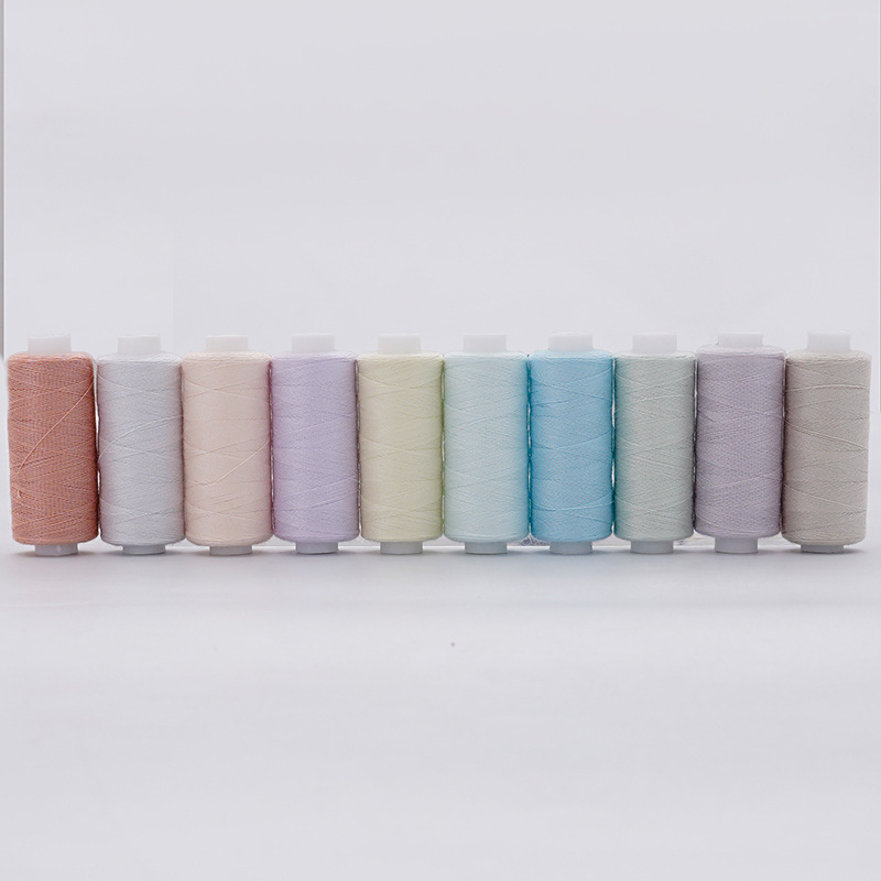 Manual DIY línea de costura combinación de nuevos productos domésticos 402 líneas de poliéster de color 400 yardas 10 conjuntos de costura de mano