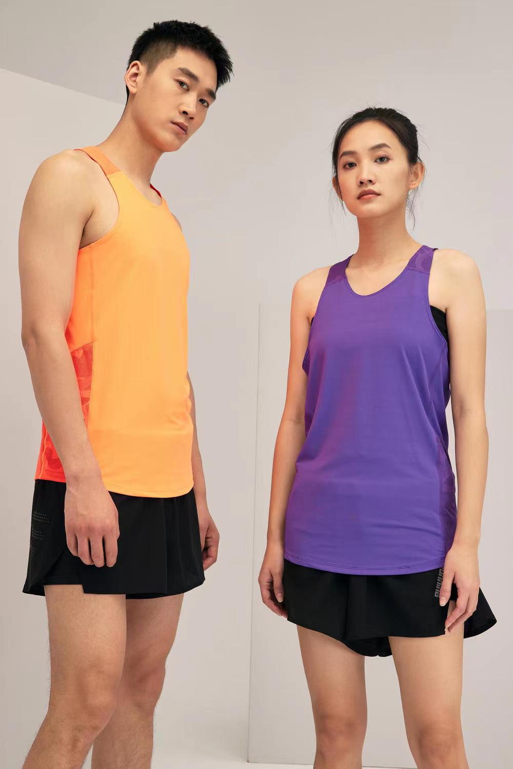 Chalecos de maratón para hombres y mujeres con blusas relajadas y secas sin mangas ropa de entrenamiento de atletismo se puede imprimir r315 image 2