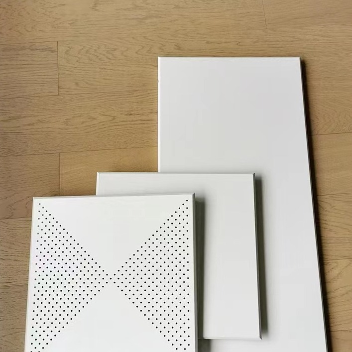 600*600アルミボタン統合天井マイクロ穴吸音工事現場天井アルミ天井60x60天井メーカー|undefined