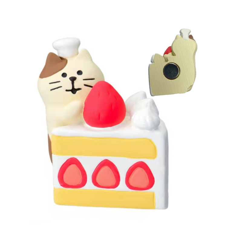雑貨 和風猫冷蔵庫マグネット かわいい手作りオーナメント パンコーヒーショップ装飾 樹脂オーナメント|undefined