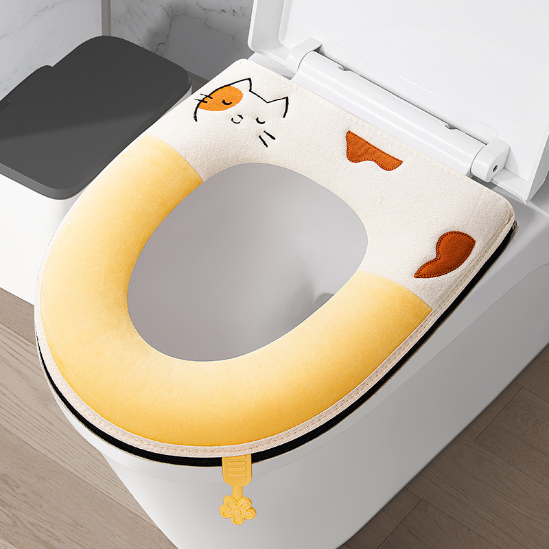 家庭用アニメ防水トイレの座布団を厚くして保温します。|undefined