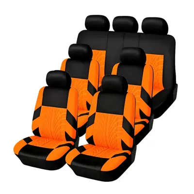 Wholesale Amazon, Seat cushion, seat cover - orange-13-piece-set-seven-seats