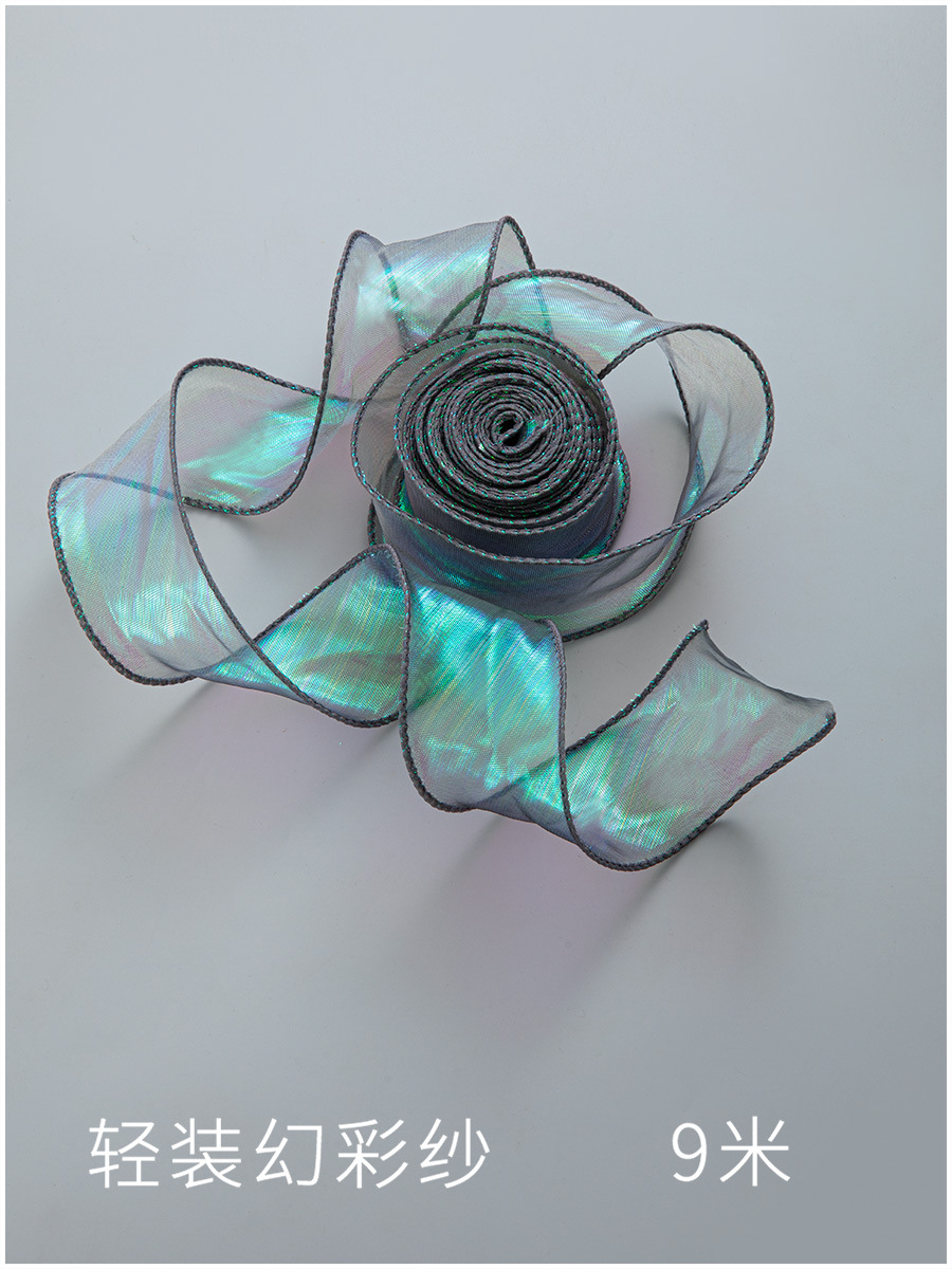 Cinta de embalaje de flores ramo de hilo mágico embalaje cinta de copia material de tienda de flores cinta al por mayor hilo de cola de pescado de color sólido
