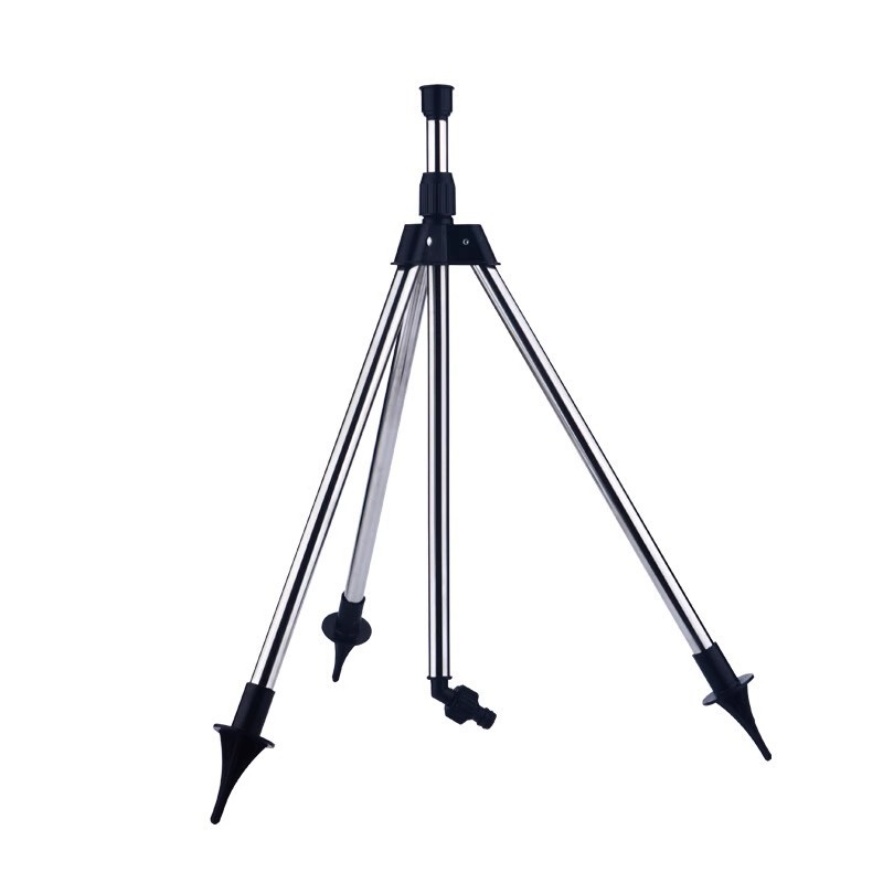 Trípode de acero inoxidable ajustable soporte de riego agrícola Rotación de 360 grados boquilla de brazo oscilante rociador de riego