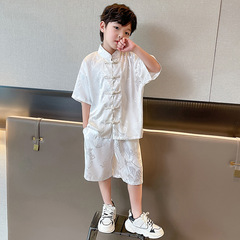 男童漢服夏季薄款套裝中國風夏裝兒童古裝唐裝禮服國潮男孩夏款酷