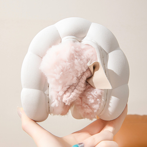 Cute New Women's Slippers for Home Use, Warm and Thick Soles, Indoor Non-Slip Couples Fleece Slippers for Men, Winter Warm Slippers