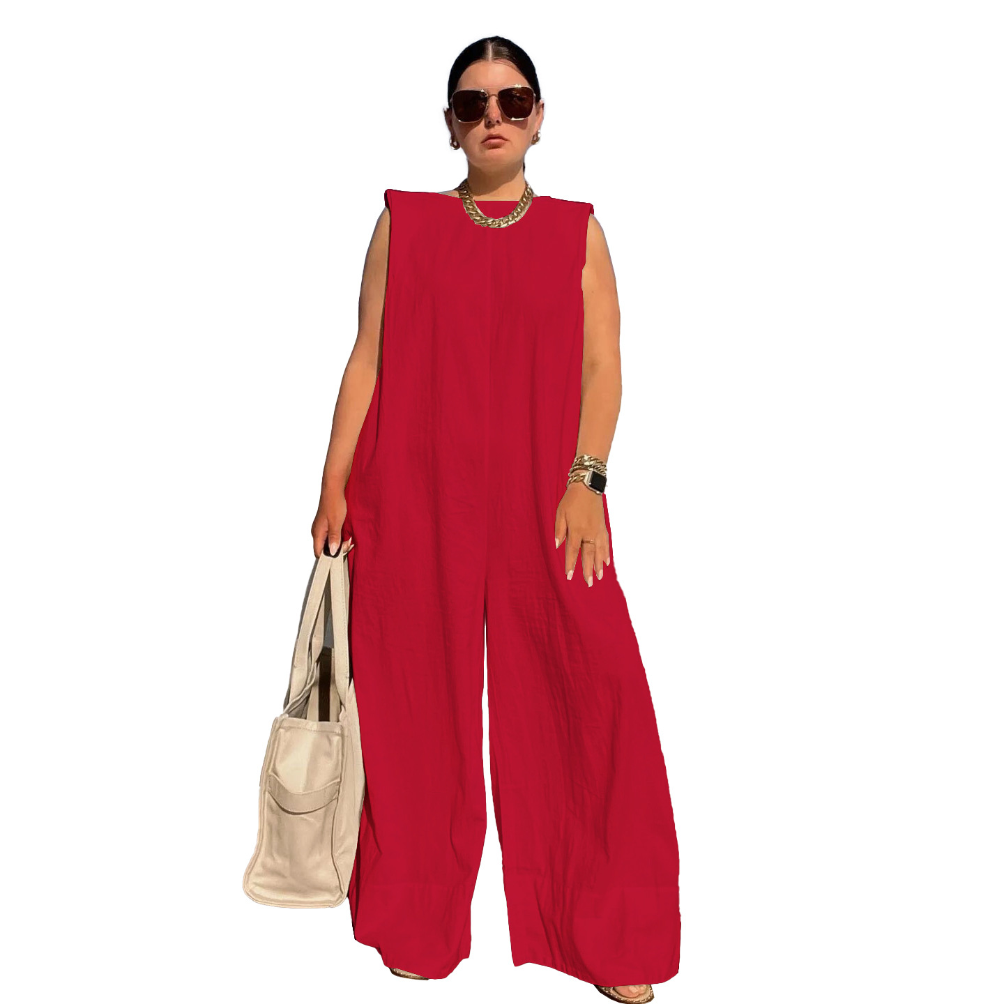 Classic Style Solid Color Polyester Jumpsuits display picture 10