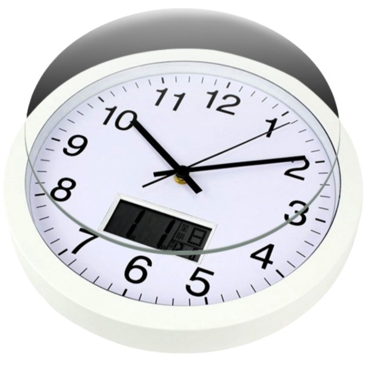 Reloj de pared digital LCD, calendario perpetuo, temperatura, multifunción, creativo