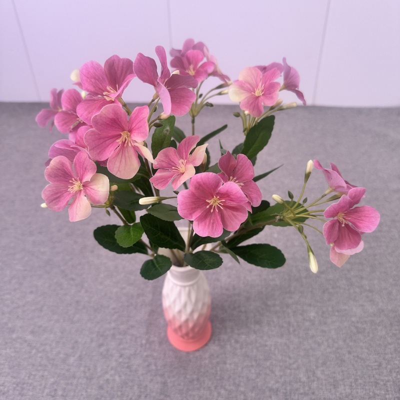 仿真花把束胶片海棠花3D打印家居装饰婚礼庆典摄影道具小清新把花|undefined