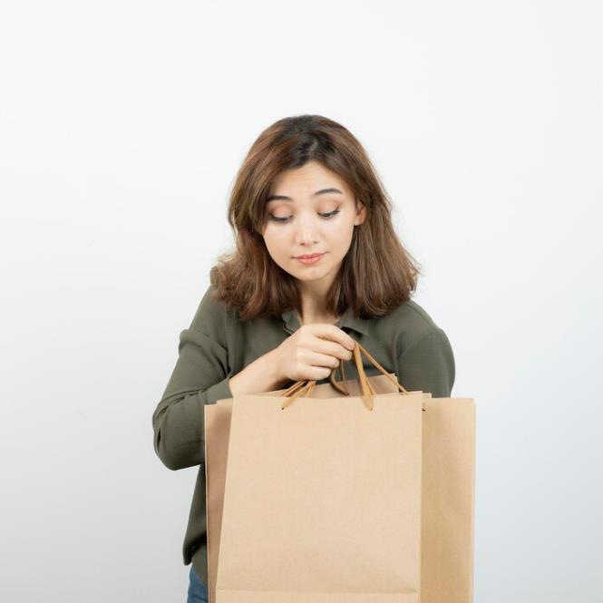 棕色牛皮纸手提袋食品甜食服装包装购物礼品精品店促销