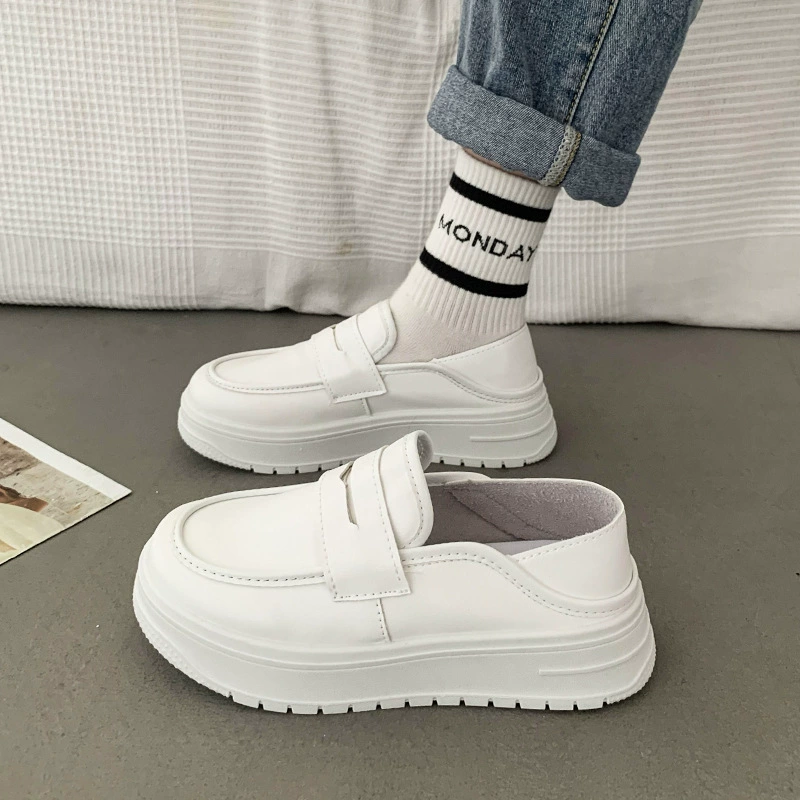 White Nurse Shoes - Comfortable Platform Sneakers for Spring/Summer, Soft Sole, Restless Legs Relief