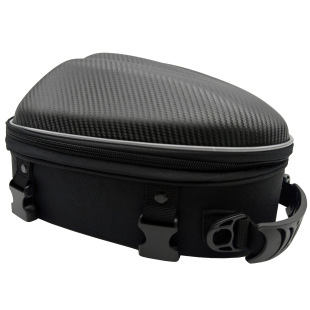In stock wholesale waterproof wear-resistant carbon fiber pattern small size female motorcycle bag tail bag off-road Knight helmet bag rear seat bag