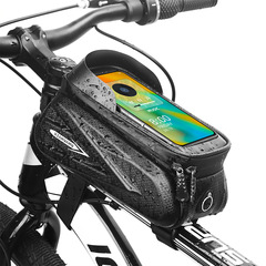 RZ Outdoor Cycling Equipment Hard Shell Front Bar Bag Mountain Bike Bag Phone Touch Screen Waterproof Top Tube Bag Storage Bag