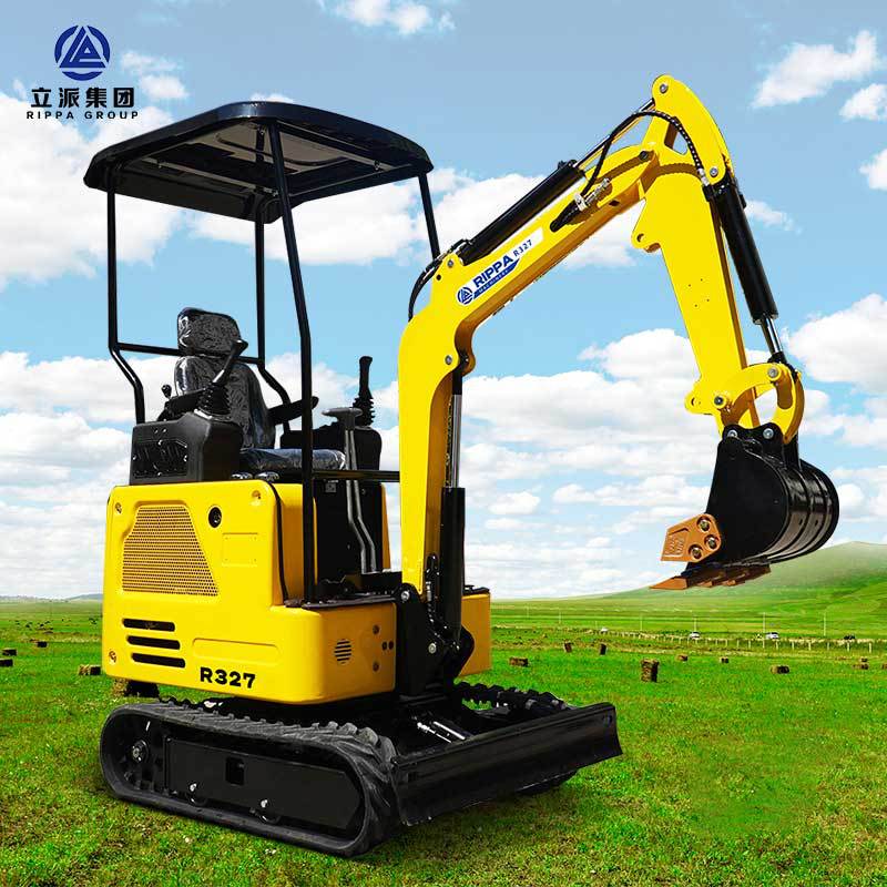RIPPA transfronterizo R327 pequeña excavadora doméstica de excavación de tierra de ingeniería de huerto agrícola multifuncional de orugas micro excavación