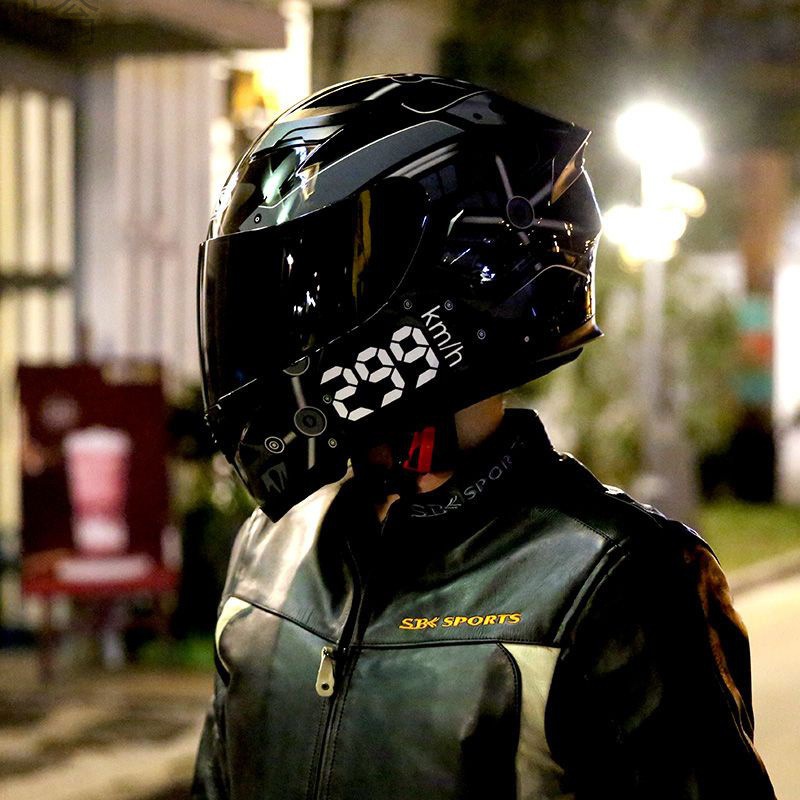 KRf艾狮安全男女摩托车电动车头盔全盔蓝牙个性四季冬季蓝牙机车3