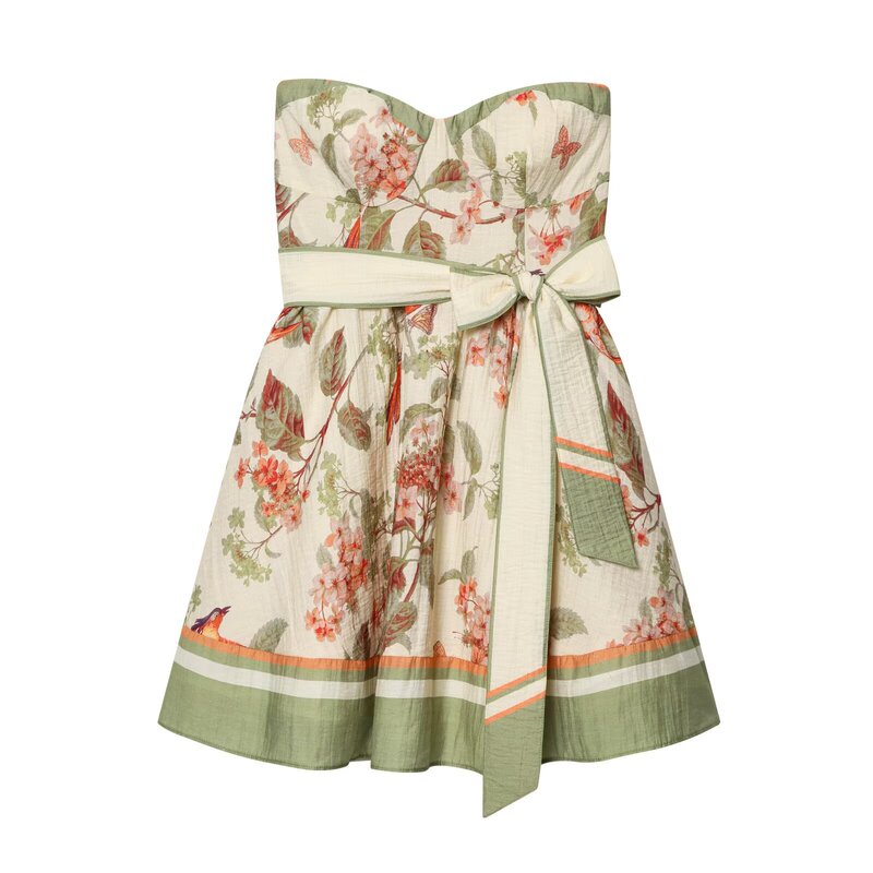 Pb&Za Cross-Border Spring New Women's Sleeveless Flared Skirt Short Tube Top Dress 1329744
