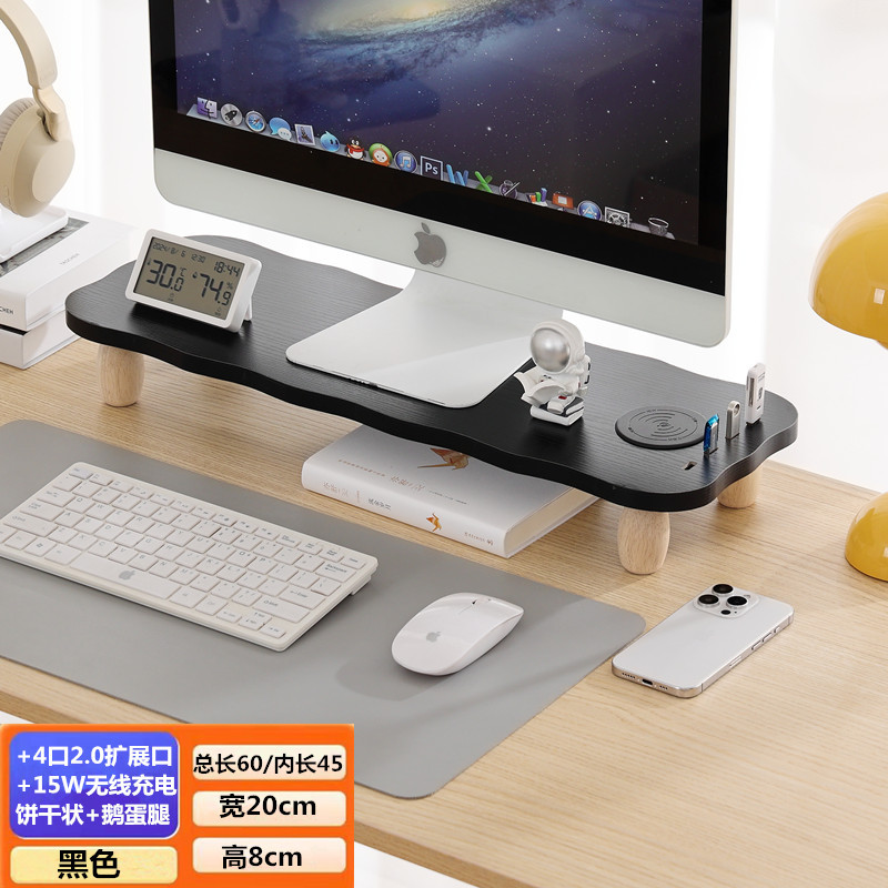 블랙 [USB2.0+무선충전] 비스킷 모양