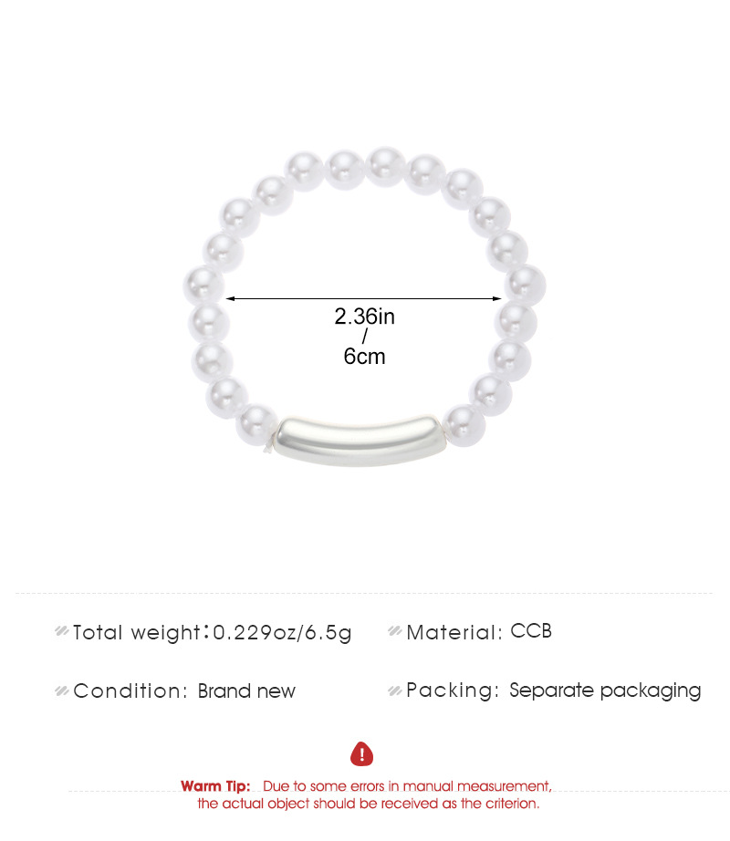 48g Weight CCB, Imitation Pearl, Alloy Pendant Material Bracelets Classification Alloy Chain Material Beaded Chain Chain Type 1 Piece, 1 Set Quantity Casual, Banquet, Daily Occasion CCB, Imitation Pearl, Alloy Material Geometric Pattern Women's Gender Polishing Design Elegant Style Elegant Geometric CCB Imitation Pearl Alloy Beaded Chain Beaded Bracelets Wholesale 无