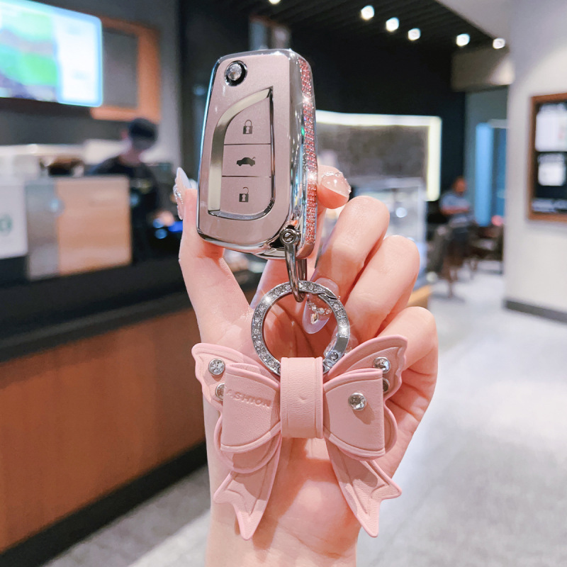 Suitable for Toyota Folding Car Key Cover for Rav4 Wildlander Corolla Rav4 Key Shell with Buckle Suitable for Toyota Folding Car Key Cover for Rav4 Wildlander Corolla Rav4 Key Shell with Buckle
