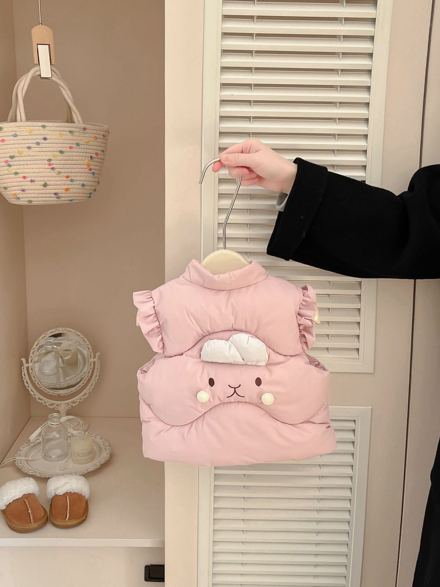 Niña de invierno y otoño de algodón chaleco nuevo estilo coreano princesa de aire extranjero bebé adorable chaleco caliente de hombro grueso