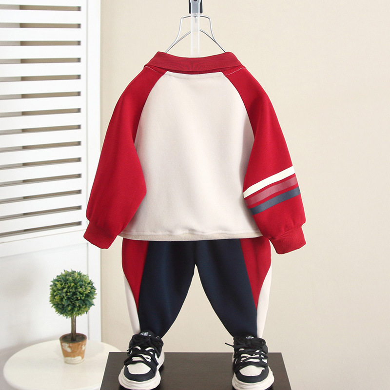 6356 Traje de otoño para niños 2025 Nuevo estilo estilo occidental Suéter de otoño para bebés Traje casual Ropa para niños Primavera y otoño