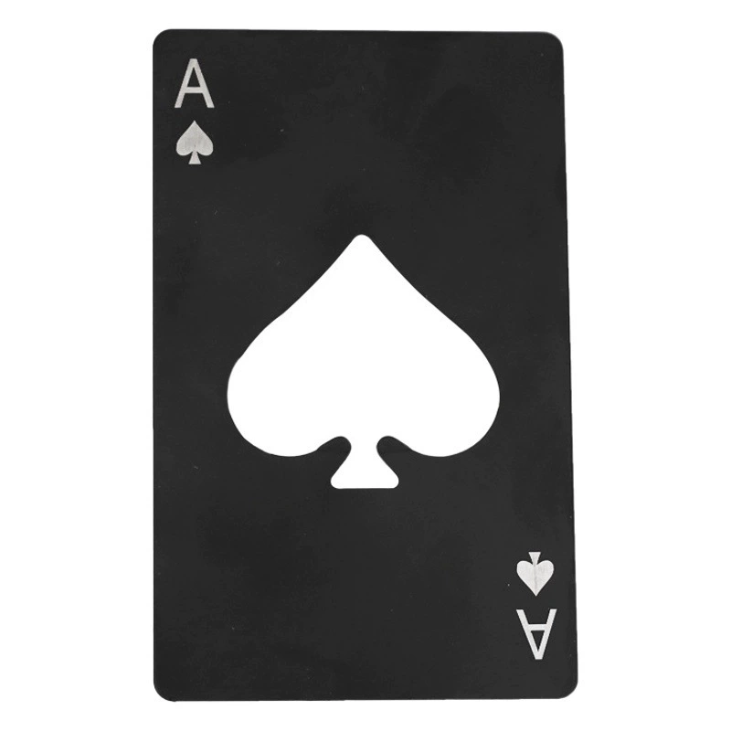 Трансграничный Творческий открывалка для бутылок пива из нержавеющей стали лопаты открывалка для бутылок с игральной картой открывалка для бутылок