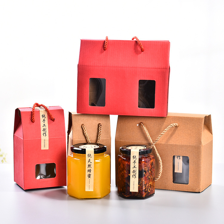 批发六棱六角玻璃蜂蜜瓶子果酱罐头辣椒酱瓶玻璃包装空瓶蜂蜜瓶