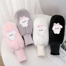 男女学生兔子袖套小孩防脏学生写字长款护袖筒保暖手套二合一套袖