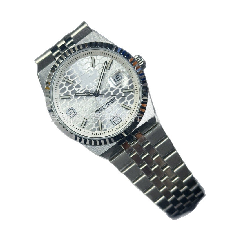 Transfronterizos relojes de hombre tipo 7315 nido de abeja tipo log reloj mecánico automático correa de acero luz nocturna al por mayor