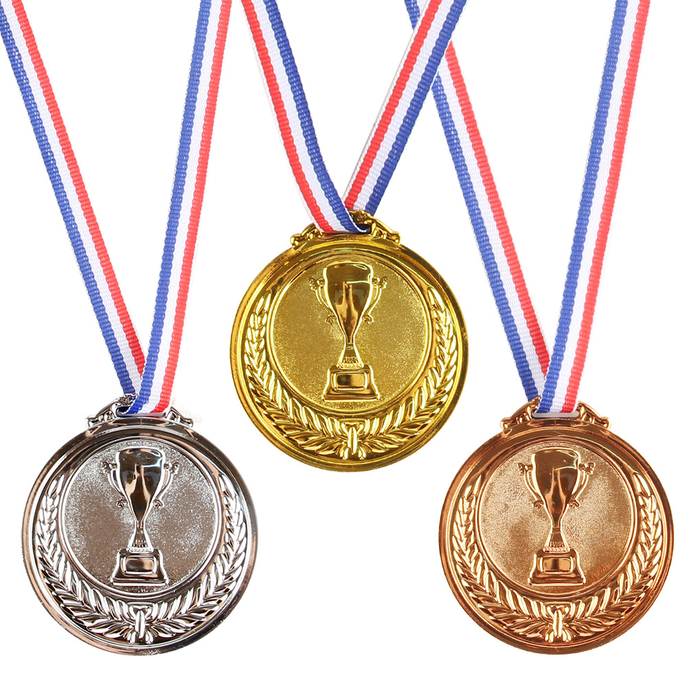 Trofeo medalla olivo Super Bowl Copa del Mundo fútbol trigo oreja medalla de oro campeón Copa plástico deportes Juegos Accesorios de recompensa