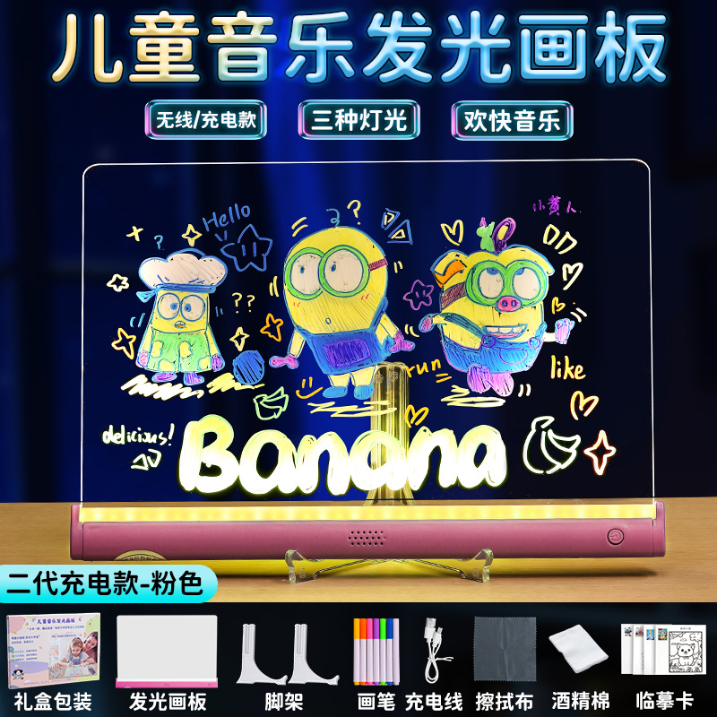 La cartelera luminosa de flores a prueba de pintura borrable se puede colgar, tablero luminoso de escritura a mano, tablero de mensajes de acrílico, puesto al por mayor