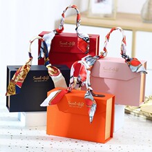 创意仿皮手提翻盖礼品盒 结婚伴手礼喜糖盒子结婚回礼礼物包装盒