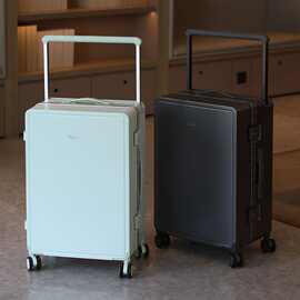 行李箱2025款女ins学生自动升降宽拉杆铝框箱拉杆箱万向轮登机箱