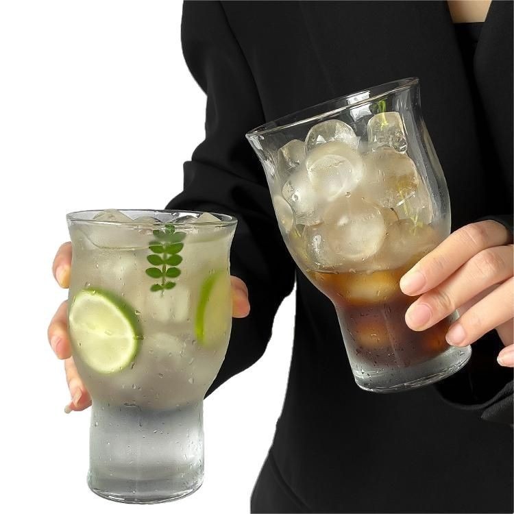 Bicchiere in vetro a bocca larga per caffè e bibite fredde_voghion.com