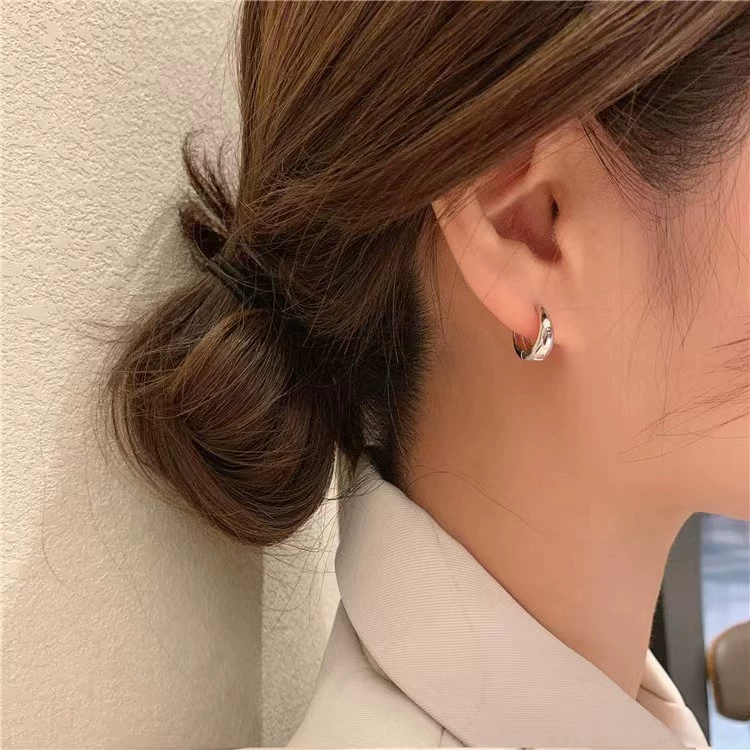 Серебряные серьги с серебряной иглой 925 пробы, коллекция 2023
